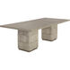 Hoyos 100 X 46 inch Light Wash / Warm Brass Dining Table